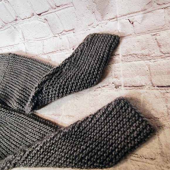 Marcella NYC Grey Sweater Wool Blend Chunky Knit Turtle Neck Small - Picture 12 of 15